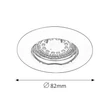 Rábalux Lite LED 3xGU10 3W fix króm beépíthető spot 1047 (3db/szett)