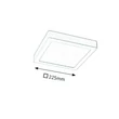 Rábalux Lois szögletes mennyezeti ráépíthető LED panel 23x23 18W 1400lm 3000K 2668