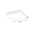 Rábalux Lowar kültéri LED mennyezeti lámpa négyzet 12W CCT 24x24cm IP44 77134