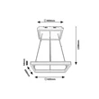 Rábalux Quadro modern függeszték LED 60W 1670lm 4000K 3085