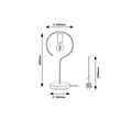 Rábalux Rufin indusztriális stílusú kerek asztali lámpa E27 40W 3220
