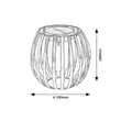 Rábalux Savoca kültéri LED asztali dekorlámpa 1W meleg fehér H18cm IP44 77167