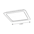 Rábalux Shaun minimál stílusú szögletes mennyezeti LED panel 17x17 17W 1500lm 4000K 2684