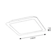 Rábalux Shaun szögletes beépíthető mennyezeti LED panel 5W 450lm 4000K 3167