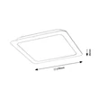 Rábalux Shaun szögletes beépíthető mennyezeti LED panel 18W 1845lm 4000K 17x17 3169