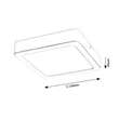 Rábalux Shaun szögletes mennyezeti LED panel 18W 1845lm 4000K 17x17 3175