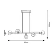 Rábalux Sullivan modern stílusú ötös függeszték E14 5x40W 3297