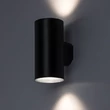 Rábalux Urfa kültéri LED fali lámpa 18W CCT fekete kör H16cm IP65 77155
