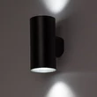 Rábalux Urfa kültéri LED fali lámpa 18W CCT fekete kör H16cm IP65 77155