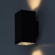 Rábalux Urfa kültéri LED fali lámpa 18W CCT fekete négyzet H16cm IP65 77157