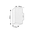 Rábalux Urfa kültéri LED fali lámpa 18W CCT fekete négyzet H16cm IP65 77157