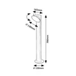 Rábalux Wengen kültéri LED állólámpa 12W 3000K fekete H70cm IP54 77149