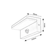 Rábalux Zaragoza kültéri LED fali lámpa mozgásérzékelővel 9W CCT fehér L21cm IP54 77116
