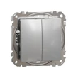 Schneider Sedna Design 106+6 kettős (dupla) váltókapcsoló alumínium SDD113108