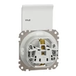Schneider Sedna Design konnektor 2P+F dugalj keret nélkül fehér csapófedeles IP44 SDD211023