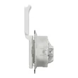 Schneider Sedna Design konnektor 2P+F dugalj keret nélkül fehér csapófedeles IP44 SDD211023