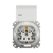 Schneider Sedna Design konnektor 2P+F dugalj keret nélkül fehér csapófedeles IP44 SDD211023