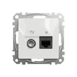 Schneider Sedna Design TV+RJ45 Cat6 UTP kombinált aljzat keret nélkül fehér SDD111469T