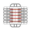 Tracon karos vezetékösszekötő (8 bemenet, 8 kimenet) 0,5-4mm2 32A OVOFT88