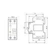 Tracon kombinált Fi-relé 2P B 16A 30mA 4,5kA AC áram-védőkapcsoló EVOK2B1603