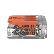 Wago 3-as oldható vezeték összekötő új karos csatos kivitel max. 4 mm2 221-413