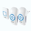 Home DBS 1501AC vezeték nélküli csengőszett, 150m hatótáv, 36 dallam, többszólamú hang, 4 fokozatú hangerő, kék LED, 230V-os tápellátás DBS 1501AC