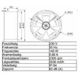 VK-300 Ipari elszívó csőventilátor 2030m3/h