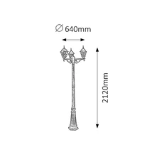 R.8186 Monaco kült 3ágú álló 3x60W ant.ar-tiff