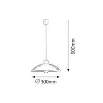 R.1848 Bloomy függeszték D30 E27 60W, fehér
