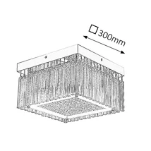 R.2451 Marcella mennyezeti 30x30x17H, LED 18W