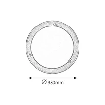 R.5233 Ufo menny.D38 E27 2x60W bronz szatin