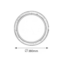 R.5427 Fa Ufo menny.D38 E27 2x60W tölgy opál