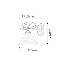 R.7771 Dorothea falikar E14 40W matt fekete