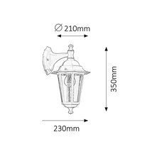 R.8201 Velence kült fali le E27 60W fehér IP43