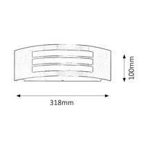 R.8410 Roma kült E27 14W inox entak IP44