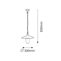 R.8687 Vigo kült függ E27 max 60W matt fkt,feh