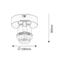 R.1301 Bottom mennyezeti lámpa váz E27 1x60W