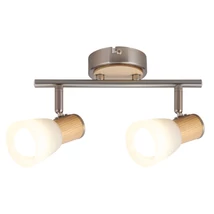 R.6487 Gavin 2-es spot E14 2x40W sz.króm bükkfa
