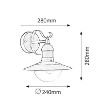 R.8682 Oslo kültéri fali E27 60W matt zöld IP44