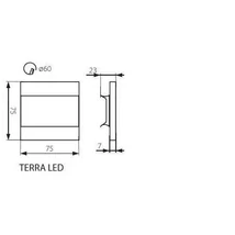 Kanlux TERRA oldalfali LED dekorációs lámpatest 12V meleg fehér 6500K 23104