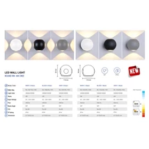 Optonica LED fali lámpa 6W 4000K természetes fehér 660lm fehér IP54 WL7496