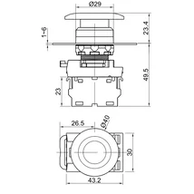 NYG3-MG gombafejű nyomóg.zöld