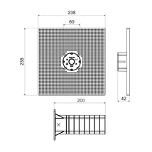 KOPOS KOLIN magasított szerelőlemez 200mm hőszigeteléshez MDZ XL KB