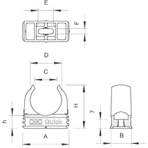 OBO 2149010 Quick rögzítőbilincs  M20