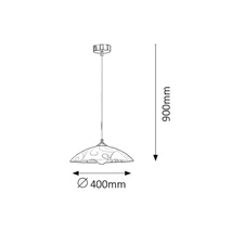R.3856 Harmony lux függ.fix D40 E27 60W sztkróm