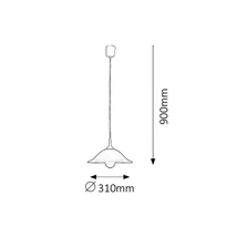 R.3905 Alabastro függ.fix D30 E27 60W fehér