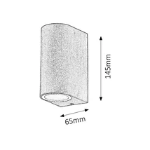 R.8019 Chile kült fali GU10 2x35W a.barna IP44