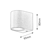 R.8029 Chile kült fali  GU10 35W fekete IP44