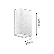 R.8030 Chile kült fali GU10 2x35W fekete IP44