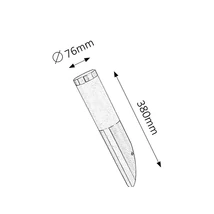 R.8261 Inox torch kült fali döntöttE27 60W IP44